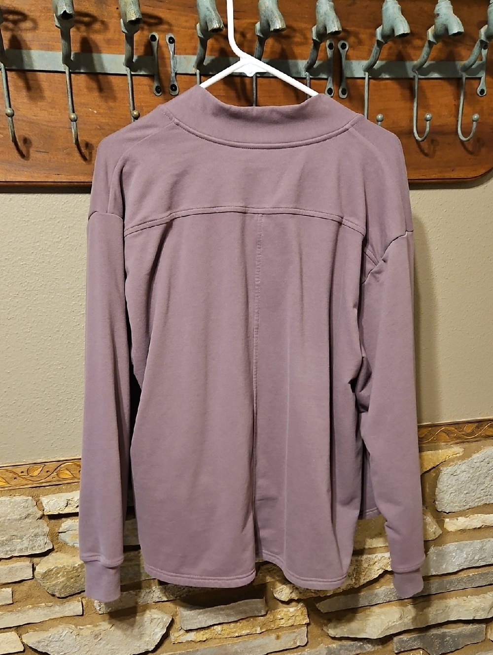 Athleta Soft Sweatshirt Style Wrap Top Size XL - Picture 5 of 5